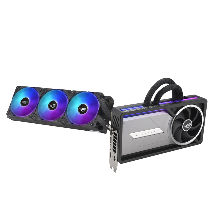 ASUS ROG Astral LC GeForce RTX 5090 OC Edition Graphics Card, 32GB GDDR7 512-Bit Memory, 2580 MHz Boost Clock, 21760 CUDA Cores, 28 Gbps Memory Speed, PCI Express 5.0 | 90YV0LW2-M0NA00