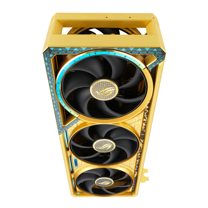 ASUS ROG Astral GeForce RTX 5090 Dhahab OC Edition Graphics Card, 32GB GDDR7 512-Bit Memory, 2580 MHz Boost Clock, 21760 CUDA Cores, 28 Gbps Memory Speed, Gold | 90YV0LW6-M0NM00