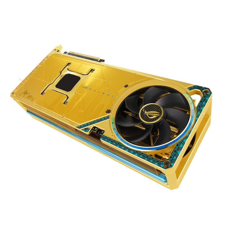 ASUS ROG Astral GeForce RTX 5090 Dhahab OC Edition Graphics Card, 32GB GDDR7 512-Bit Memory, 2580 MHz Boost Clock, 21760 CUDA Cores, 28 Gbps Memory Speed, Gold | 90YV0LW6-M0NM00