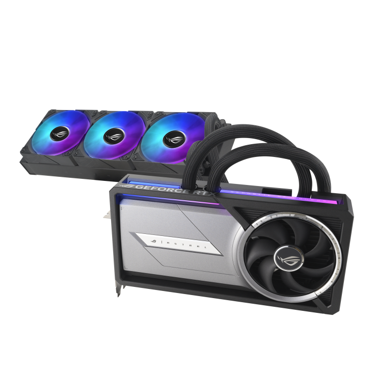 ASUS ROG Astral LC GeForce RTX 5090 OC Edition Graphics Card, 32GB GDDR7 512-Bit Memory, 2580 MHz Boost Clock, 21760 CUDA Cores, 28 Gbps Memory Speed, PCI Express 5.0 | 90YV0LW2-M0NA00